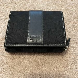 Coach Signature C Black Wallet